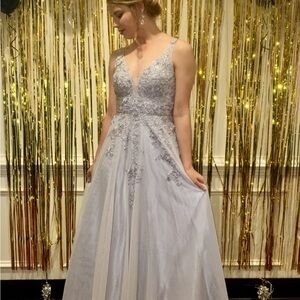 Xscape Embroidered Formal Gown